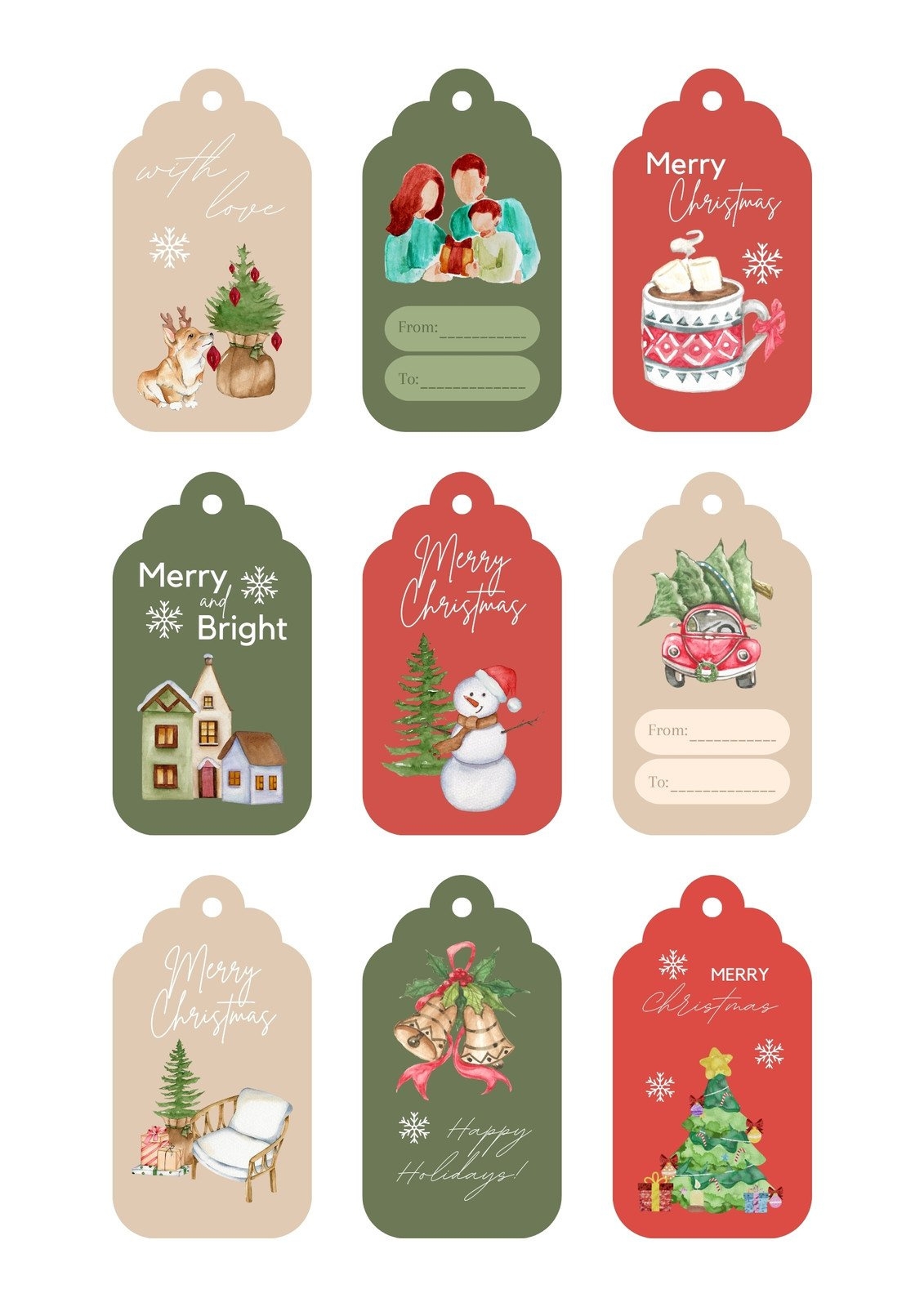Free Printable Christmas Tags For Presents