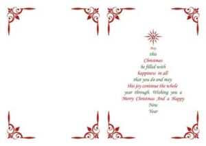 Christmas Insert Verse In Red Green Christmas Tree Shape CUP553071