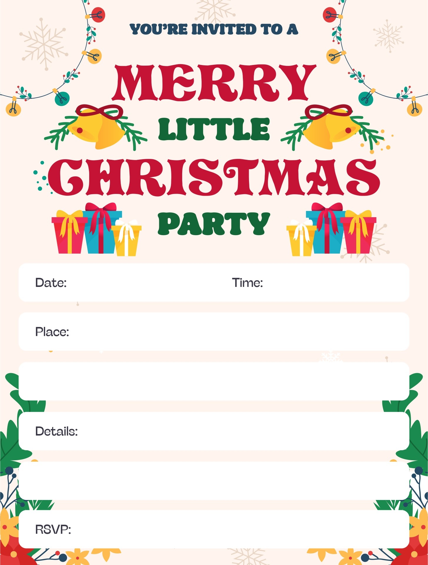 Christmas Invitation Templates 10 Free PDF Printables Printablee