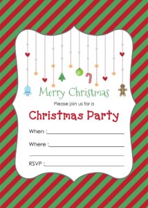 Christmas Invitations 10 Free PDF Printables Printablee