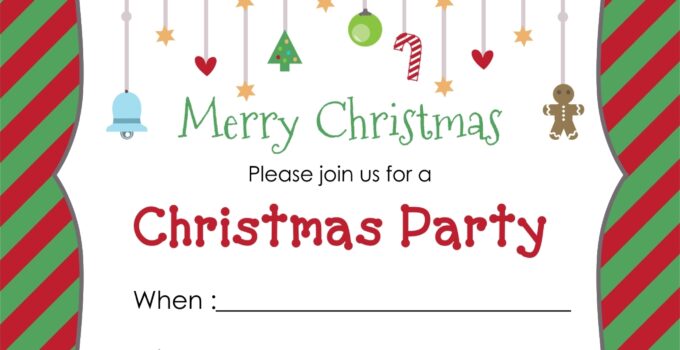 Free Printable Christmas Party Invitation Templates