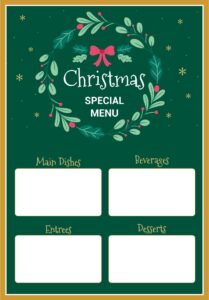 Christmas Menu Templates 12 Free PDF Printables Printablee
