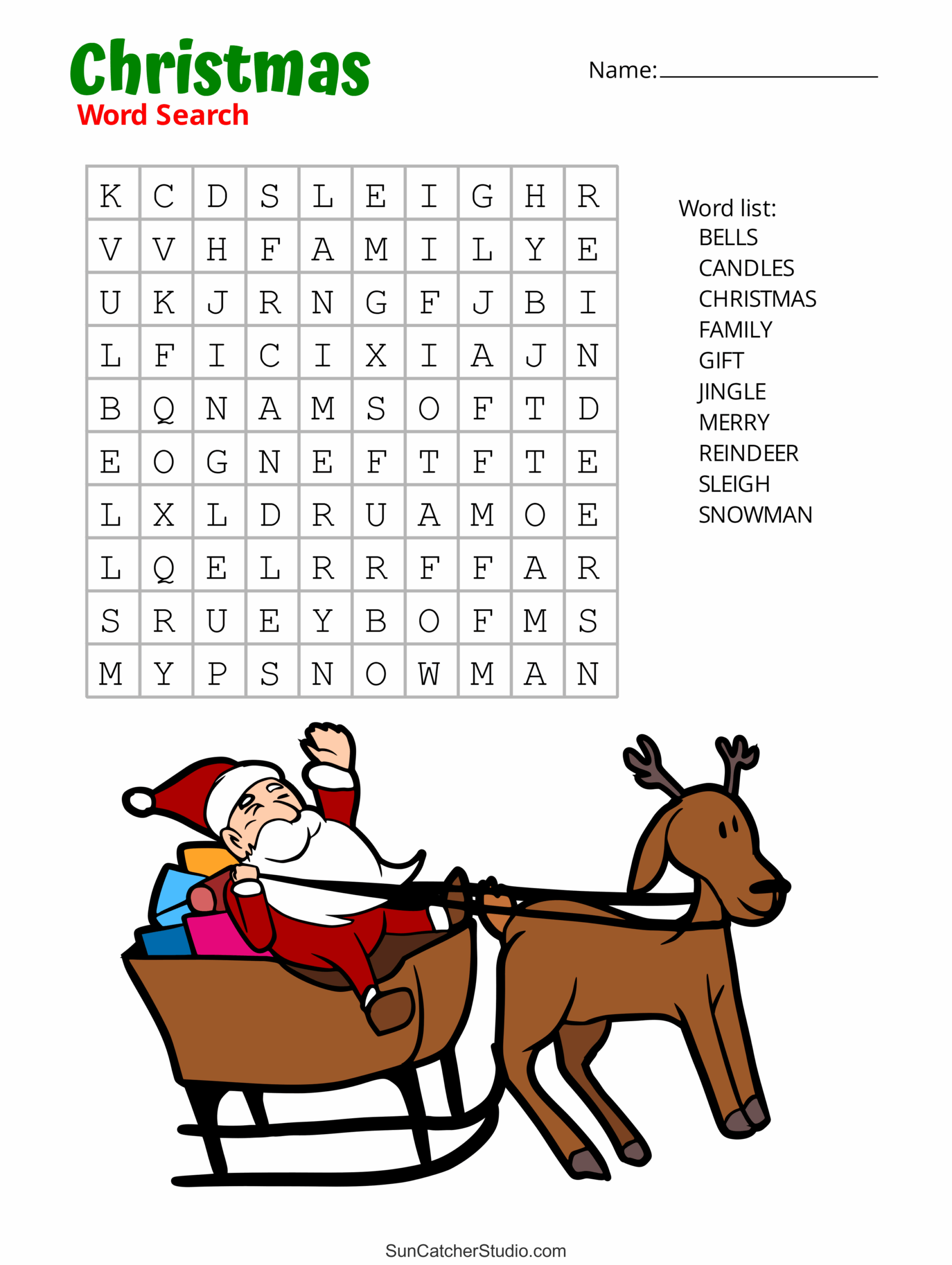 Christmas Word Search Free Printable PDF Puzzles Free Printables 