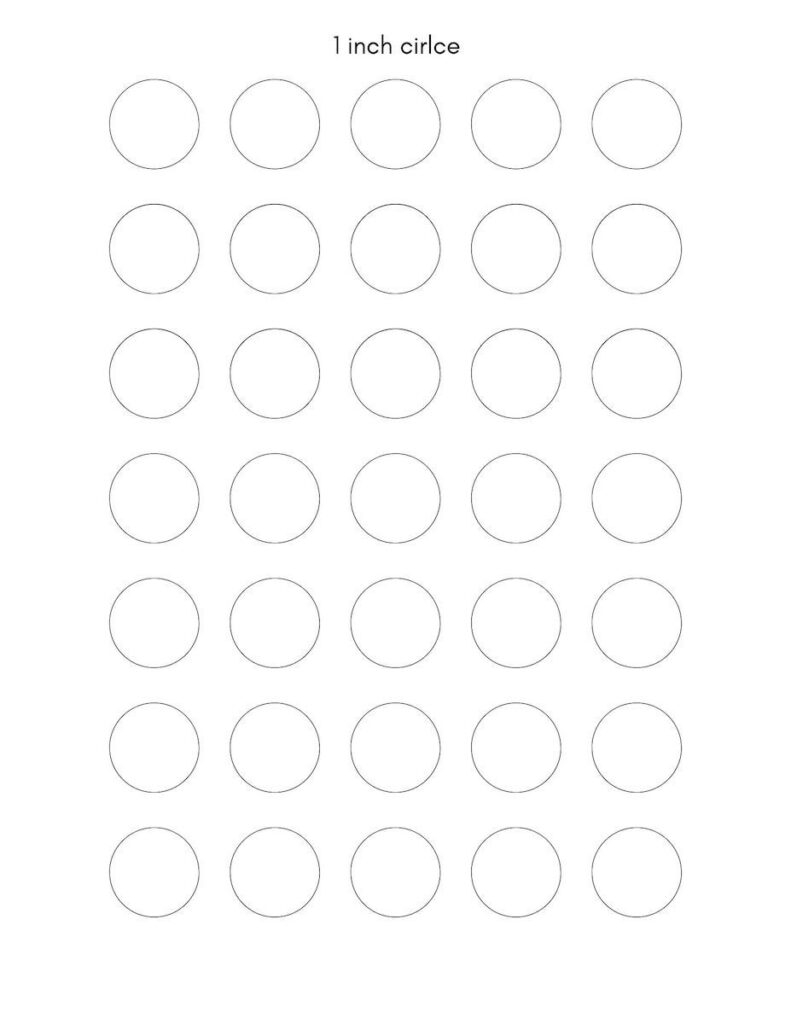 Free 1 Inch Circle Images Printable