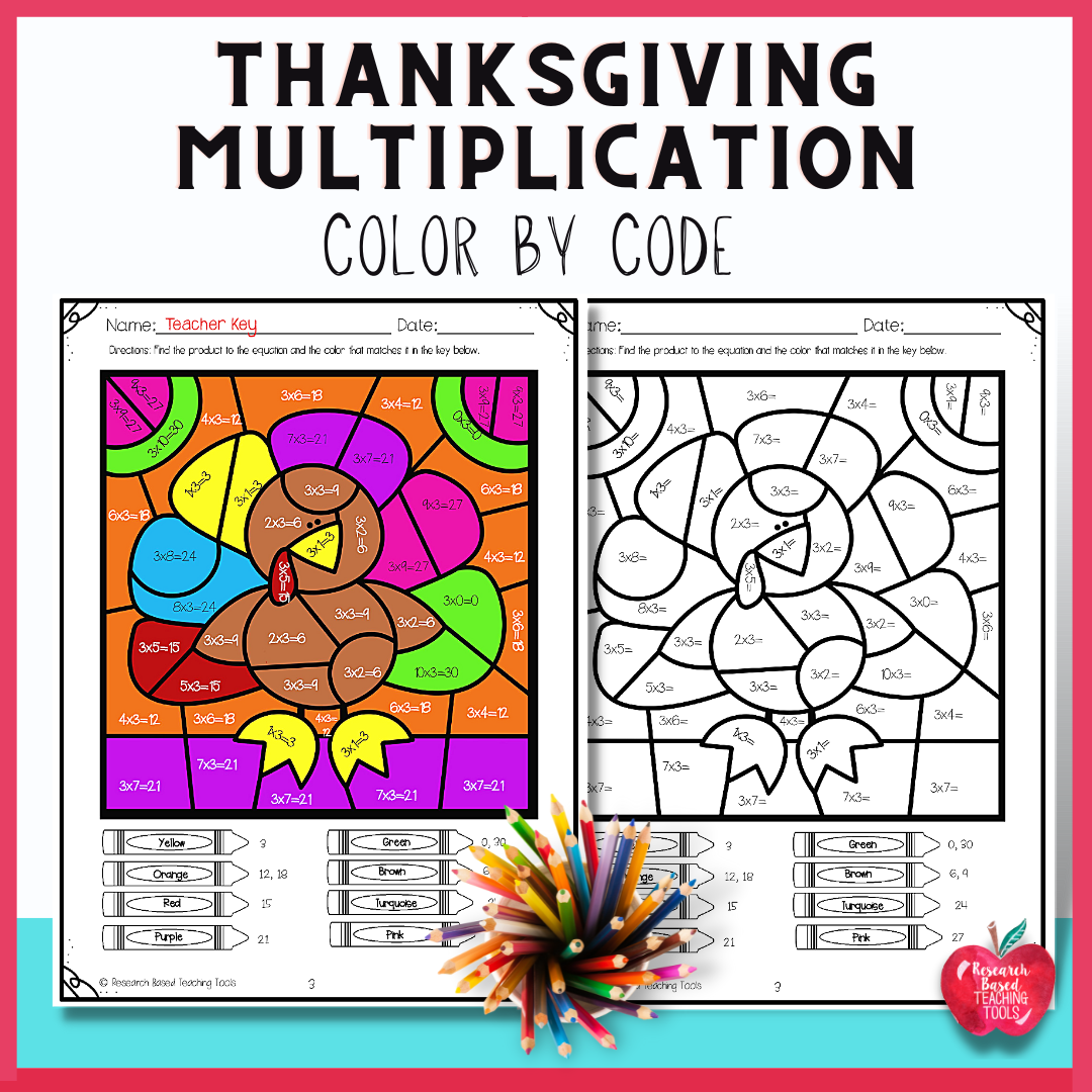 Free Color By Number Thanksgiving Printable
