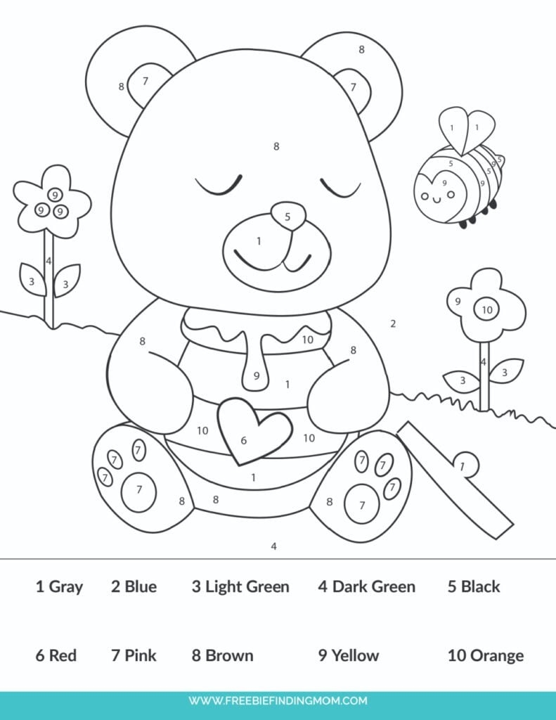 Color By Number Printables 2nd Grade