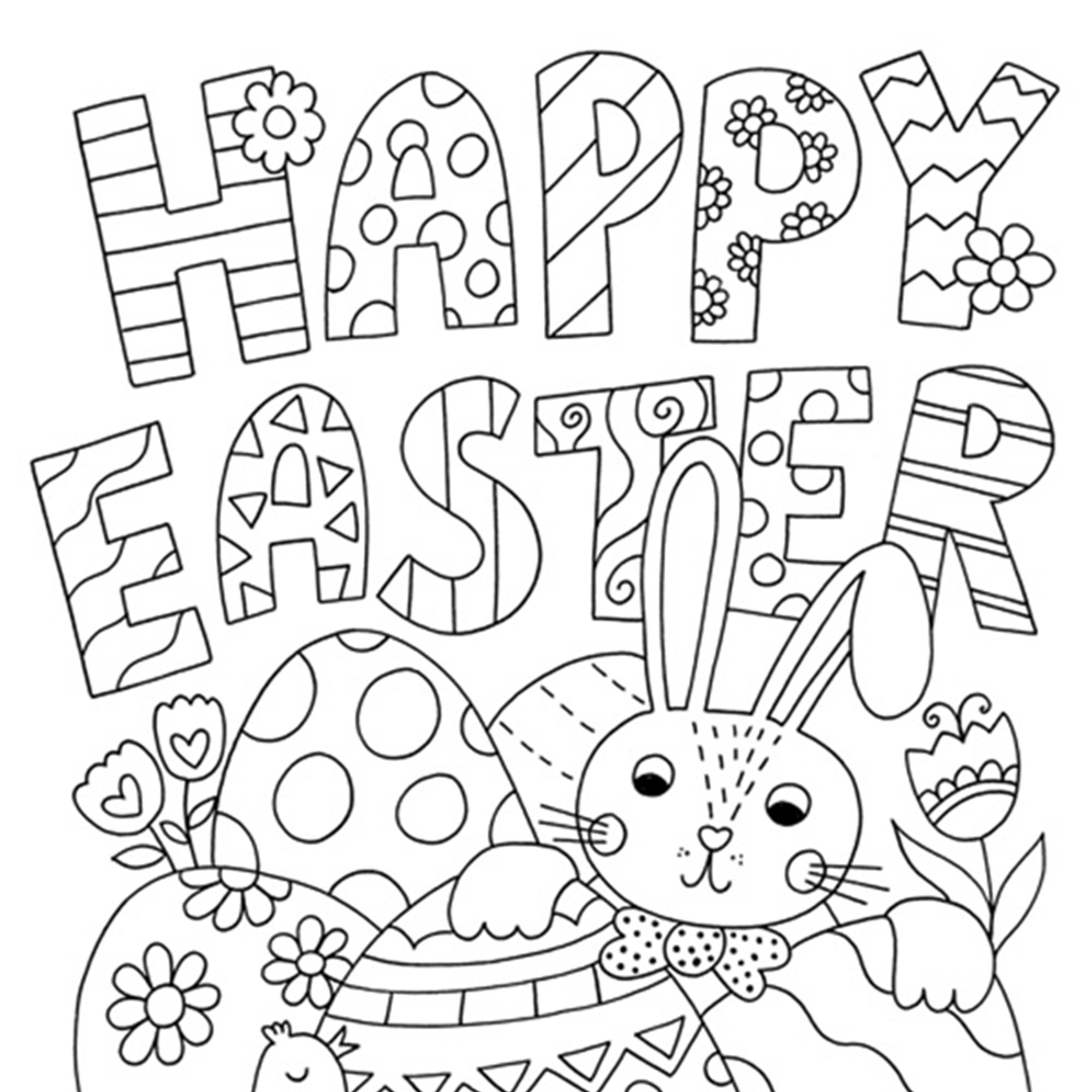 Coloring Pages Free Printable Easter Cards