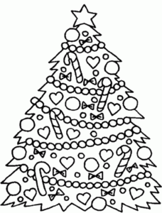 Coloring Pages Of Christmas Trees Coloring Home