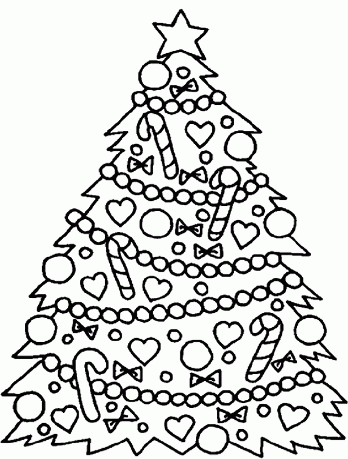 Coloring Pages Of Christmas Trees Coloring Home