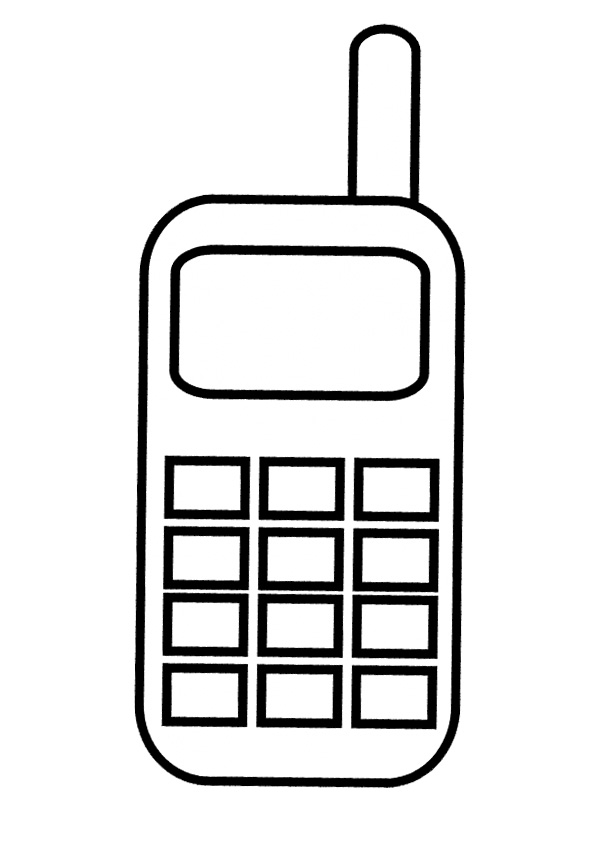 Coloring Pages Printable Cell Phone Coloring Page For Kids