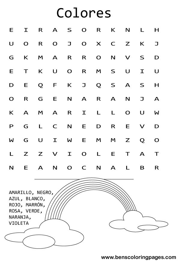 Free Printable Word Search In Spanish