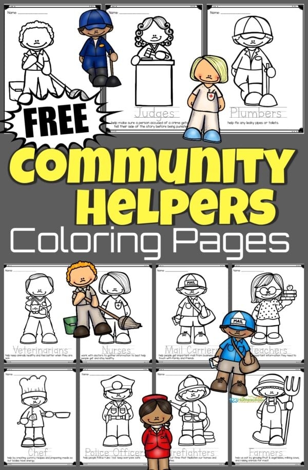Free Printable Community Helpers Coloring Pages