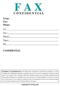 Confidential Fax Cover Sheet Printable And Editable Free Fax Cover