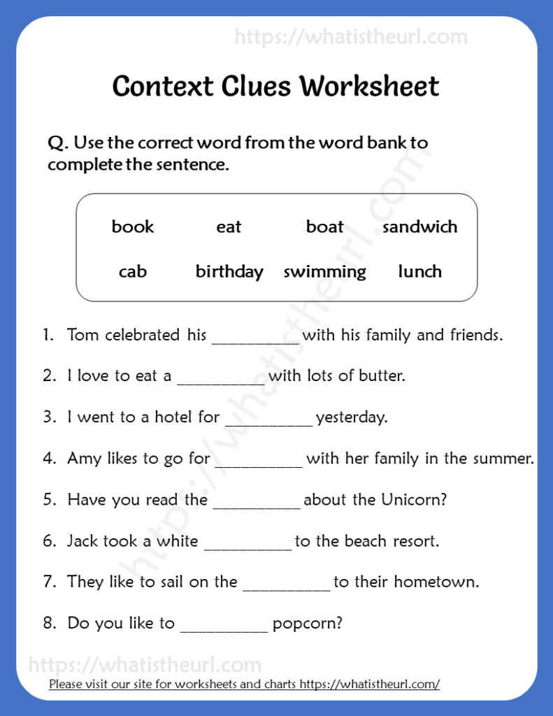 Context Clues Worksheet For Grade 5 Your Home Teacher