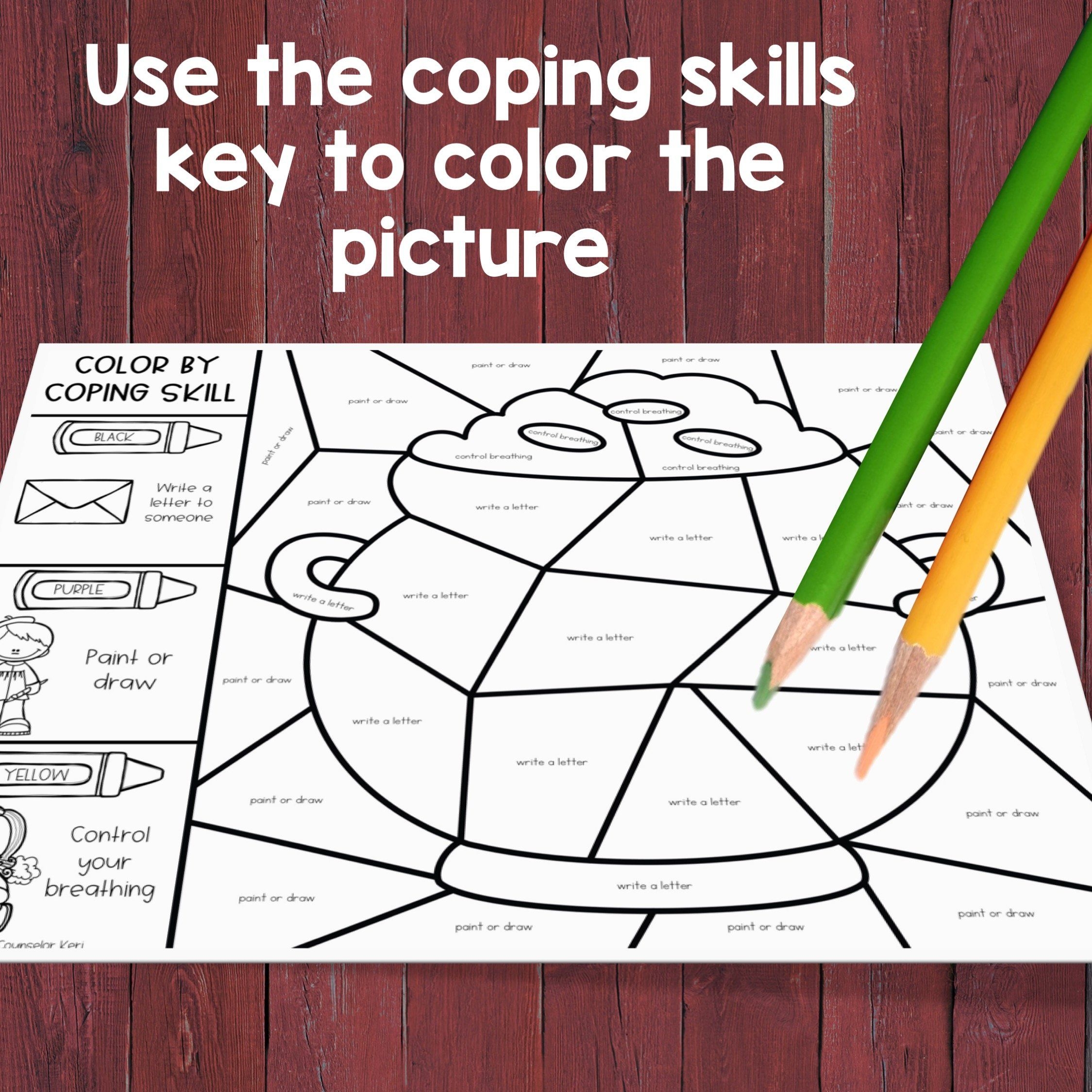 Coping Skills Coloring Pages Printable