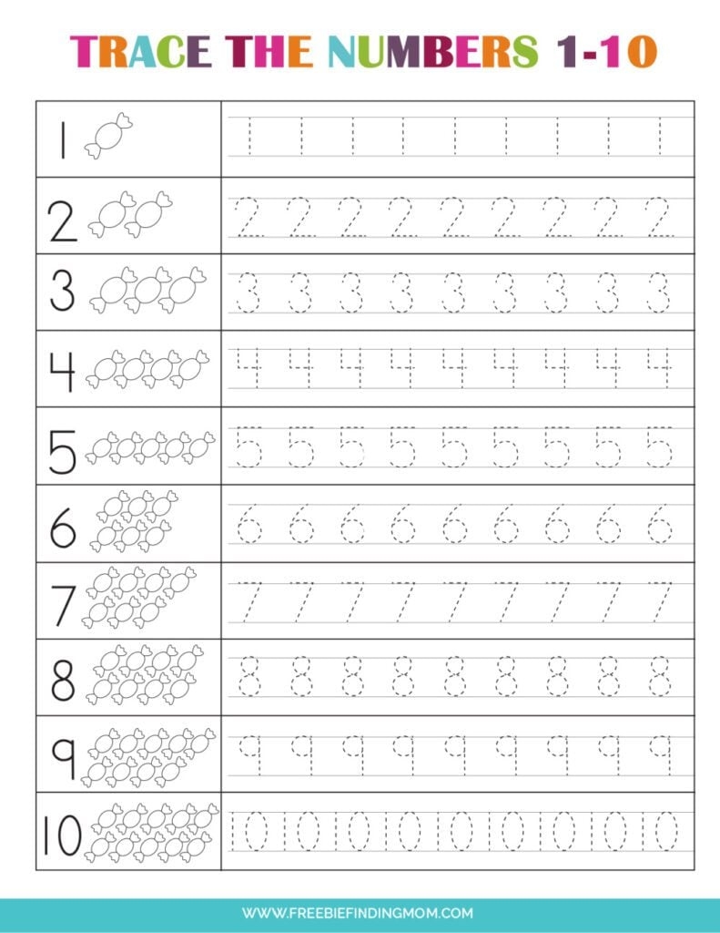 Counting Number Worksheets 1 10 Free