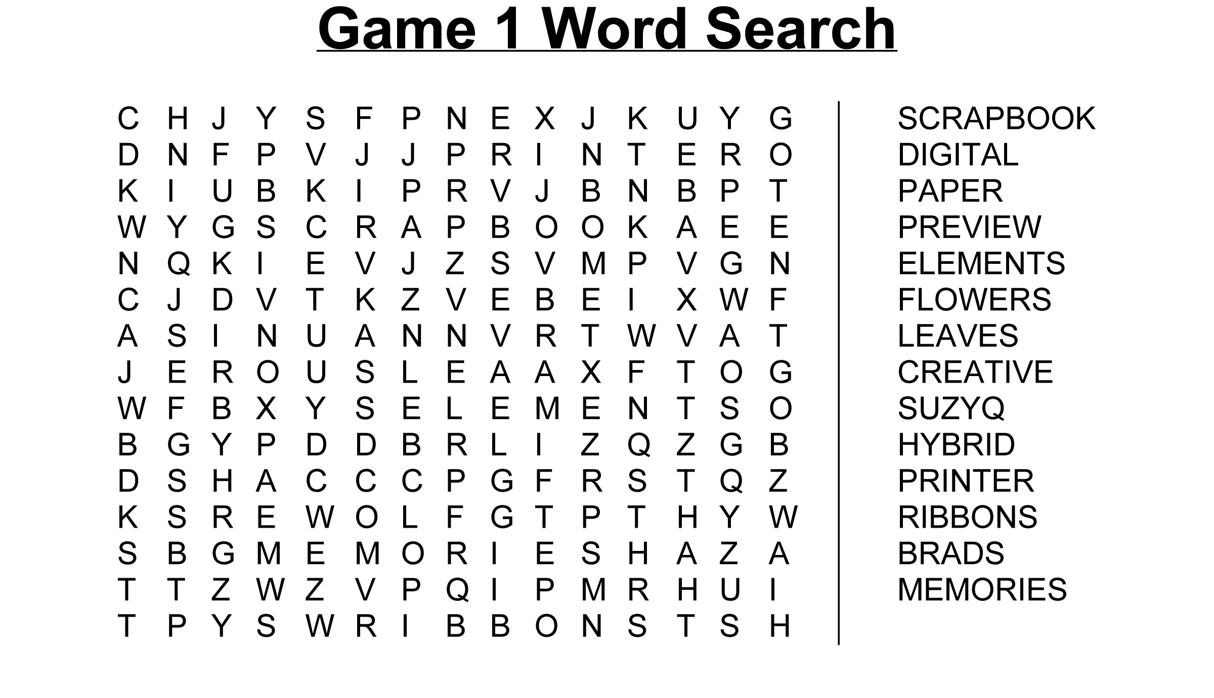 Create A Word Search Free Printable