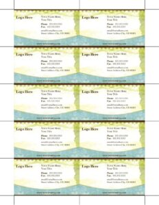 Create Business Cards Free Printable