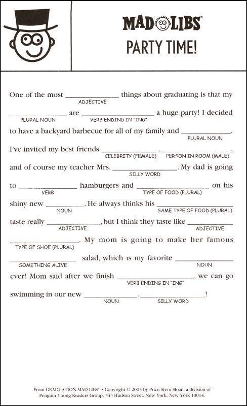 Create Fun And Hilarious Stories With Free Printable Adult Mad Libs