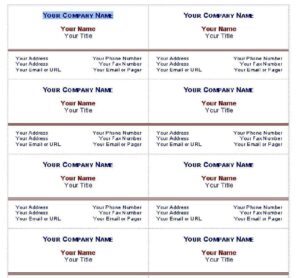 Create Printable Business Cards