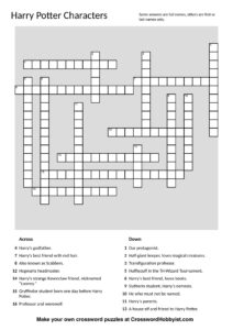 Create Your Own Crossword Puzzle Free Printable