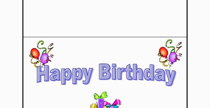 Make A Birthday Card Free Printable