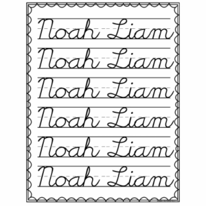CreatePrintables Cursive Name Tracing Worksheet Handwriting Practice