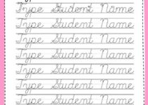 Free Printable Cursive Name Practice Sheets