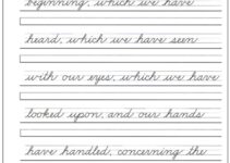 Cursive Writing Practice Sheets Printable Free