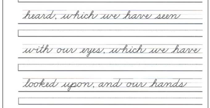 Cursive Writing Practice Sheets Printable Free