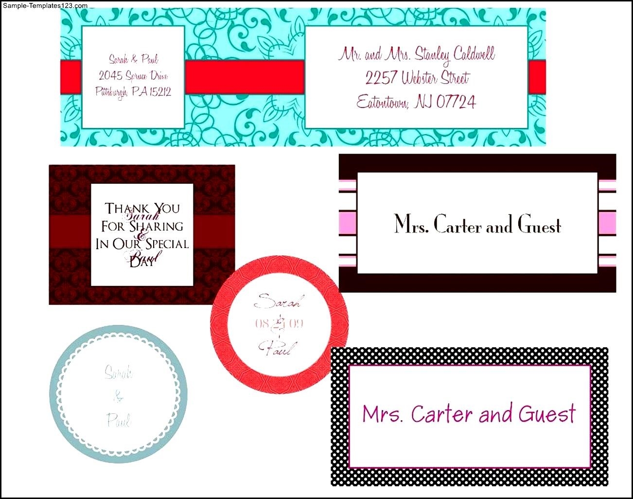 Customizable Free Printable Address Label Templates