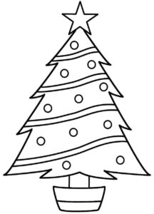 Cute Christmas Tree Coloring Pages At GetColorings Free Printable
