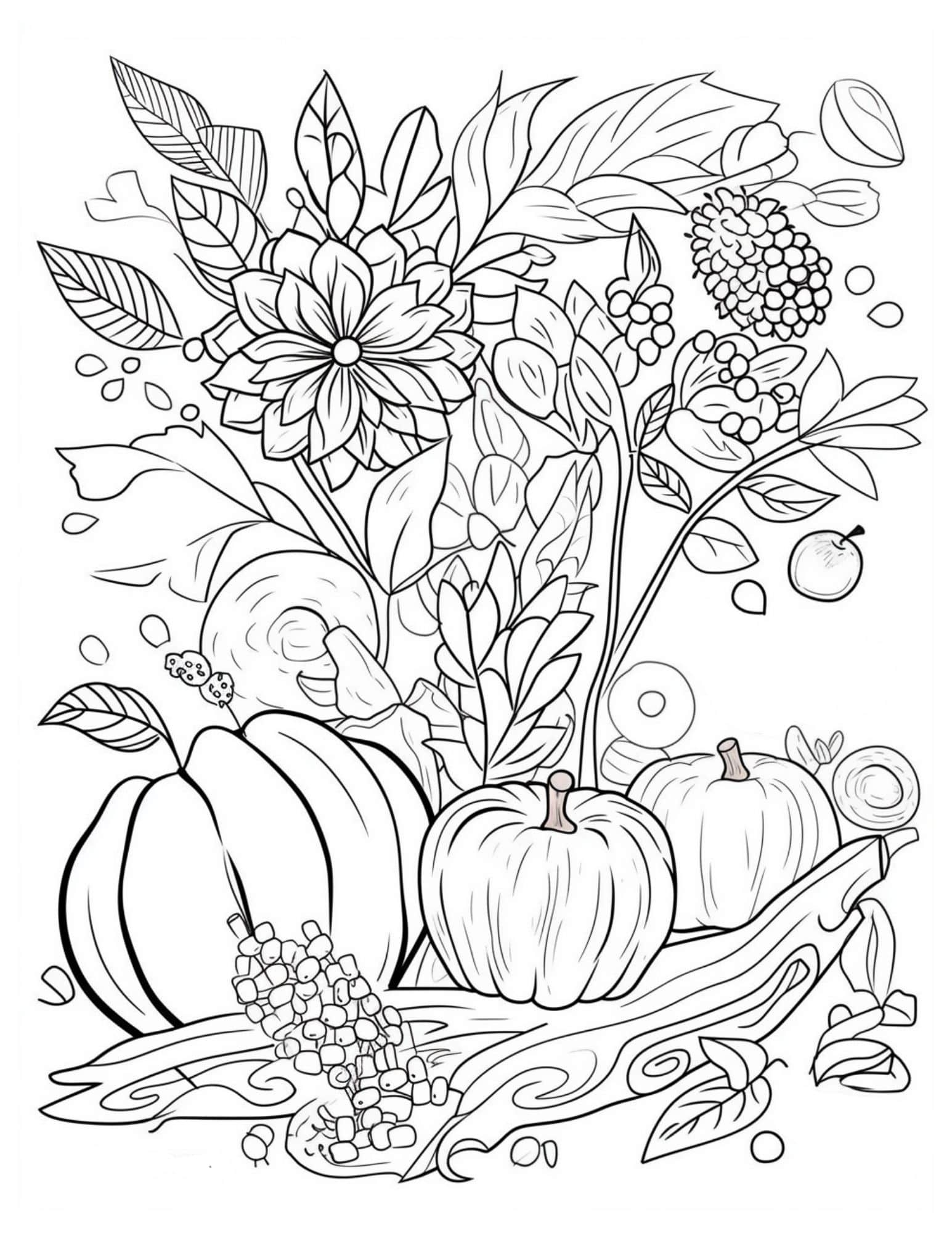 Cute Fall Coloring Pages