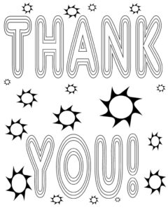 Cute Printable Thank You Sign Free Coloring Page Printable Thank