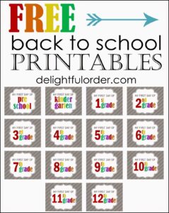Delightful Order Free Back To School Printables Beginning Of The