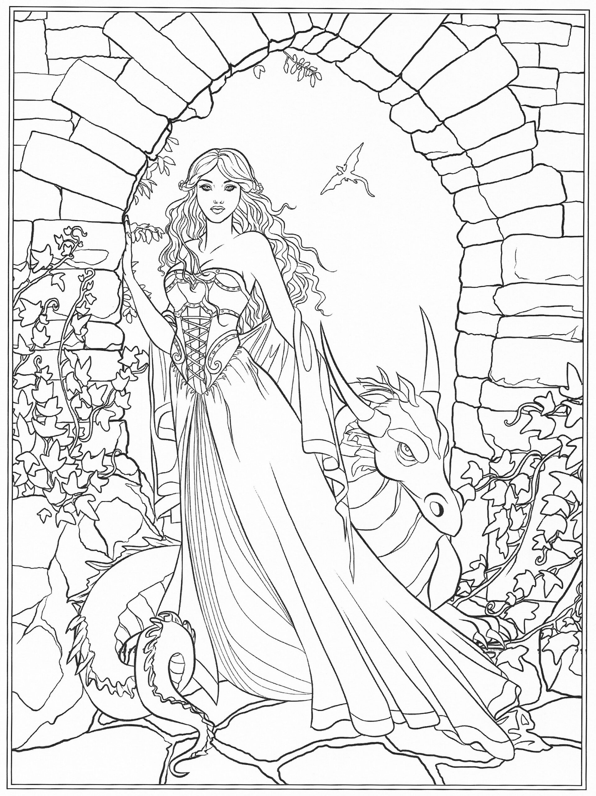 Detailed Fantasy Coloring Pages