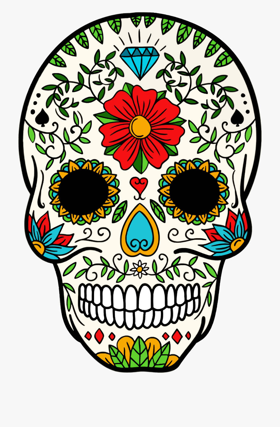 Dia De Los Muertos Printable Skulls Printable Computer Tools