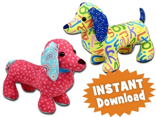 Digger Dixie Dachshund INSTANT DOWNLOAD Sewing Pattern PDF