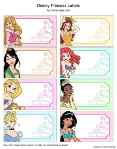 Disney Character Name Tags Free Printables
