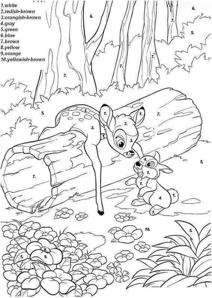 Disney Mickey Color By Number Coloring Page Free Printable Coloring 