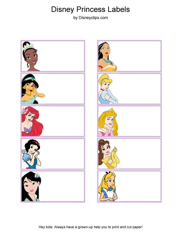 Free Printable Disney Name Tag Template