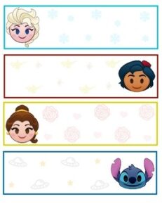 Disney Name Tags Printable