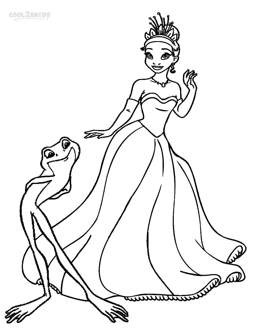 Free Printable Princess Tiana Coloring Pages