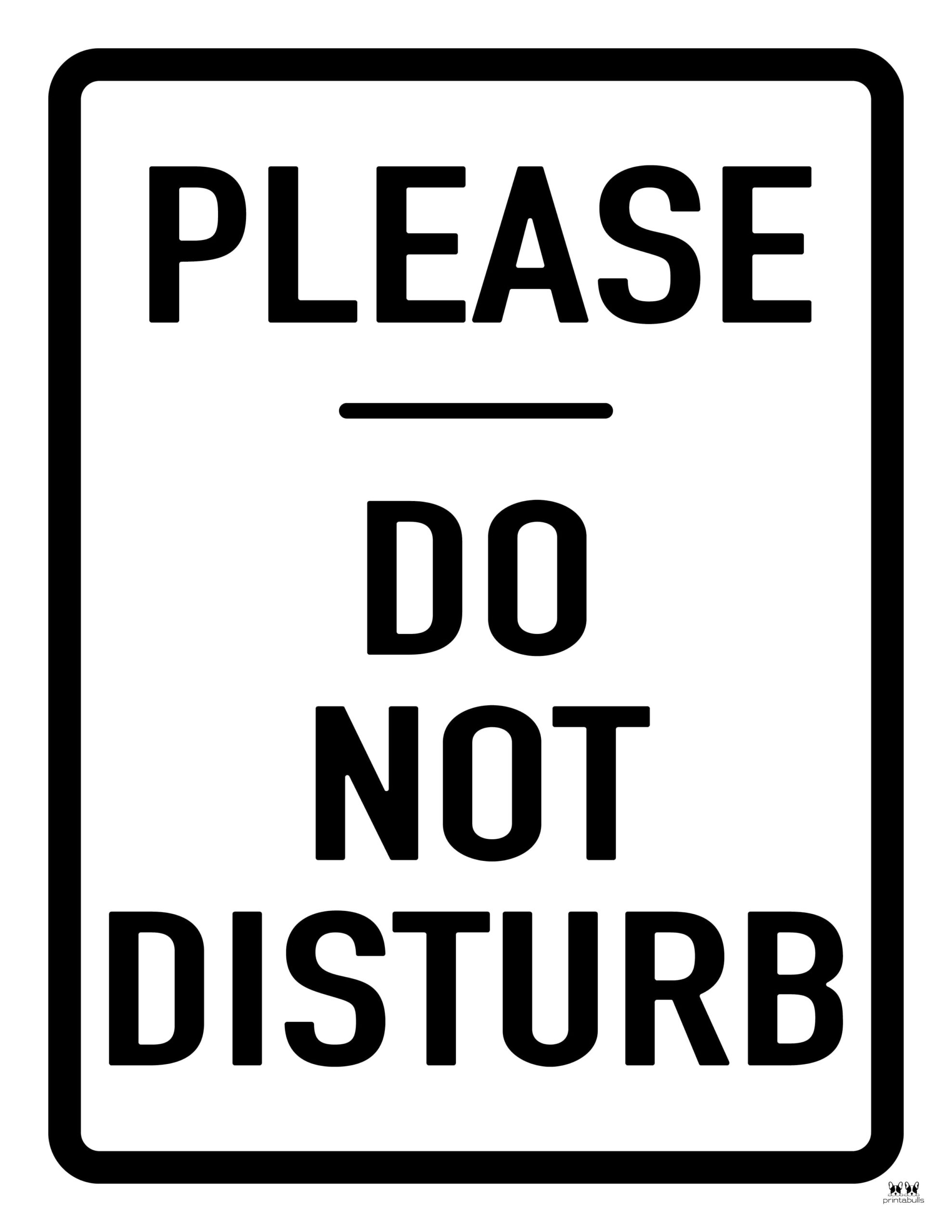 Do Not Disturb Signs 25 FREE Printables PrintaBulk