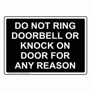 Do Not Ring Doorbell Sign Printable Free