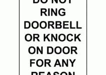 Do Not Ring Doorbell Sign Printable Free