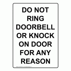 Do Not Ring Doorbell Sign Printable Free