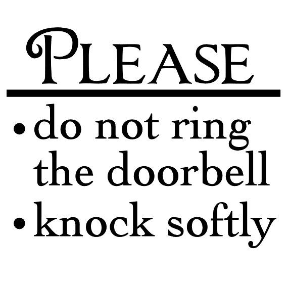 Do Not Ring Doorbell Sign Printable Free