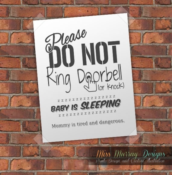 Do Not Ring Doorbell Sign Printable Free
