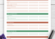 Free Printable Monthly Household Budget Template